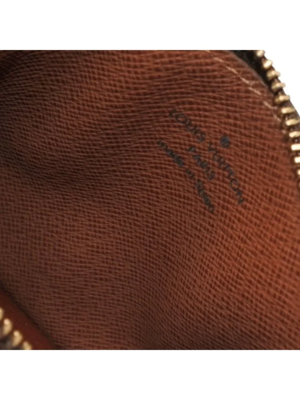 Louis Vuitton Porte Monnaie Ring Coin Purse Gold Brown